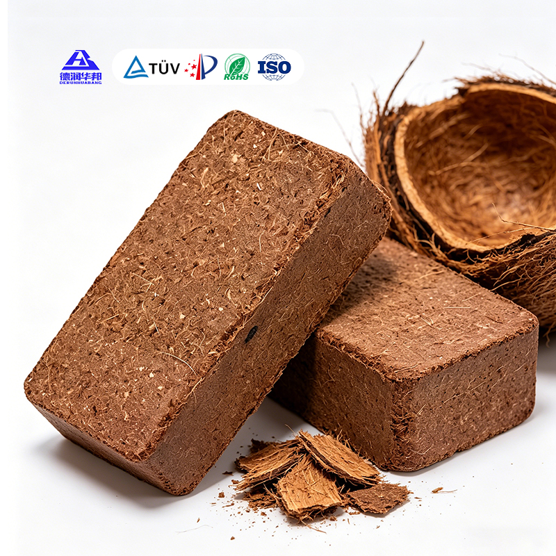 Brique de fibre de noix de coco / blocs de cocopeat / blocs de fibre de coco secs, blocs de chips de cocopeat