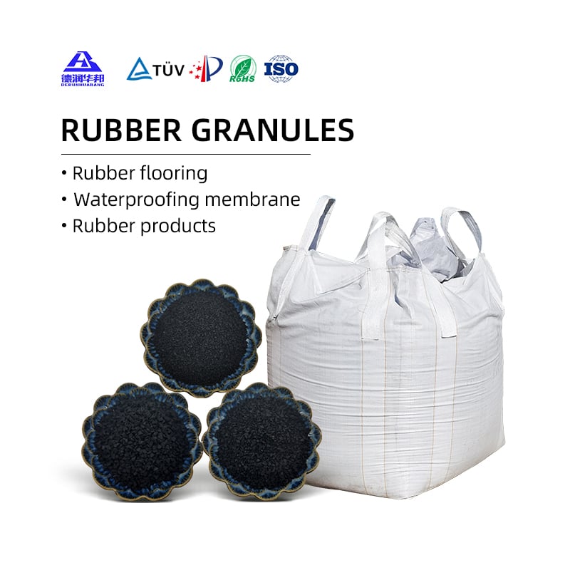 Huabang Waterproof Recycled Rubber Coiled Particle Tire Powder for School Playground Runway Pad Lawn Fill Made From Waste Tires