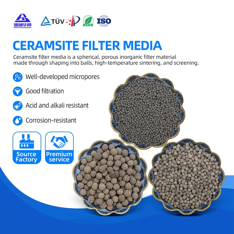 Multi Porous Biological Ceramsite Filter Media for Automobile Factory Wastewater Oil Stain Adsorption Treatment Material