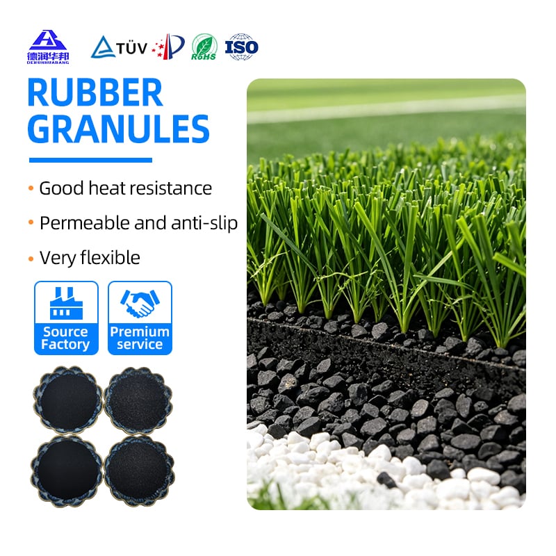 Huabang Moulding Artificial Turf Filler Recycled Tyre Rubber Granules Shredded Tire Recycling Crumb Rubber Powder Competitive