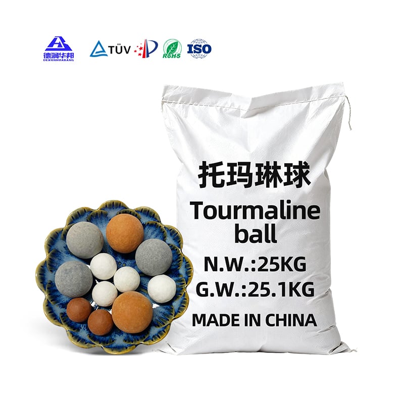 Sənaye Alumina Filtr Mediası Grey Tourmaline Alkalin Keramik Mineral Topu İçmək Üçün Su və Su Təmizləməsi üçün