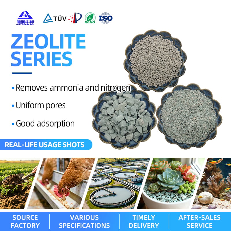 Aquaculture and Wastewater Treatment Agents Wood Pellet Ion Exchangers and Zeolite Particles for Adsorption and Separation