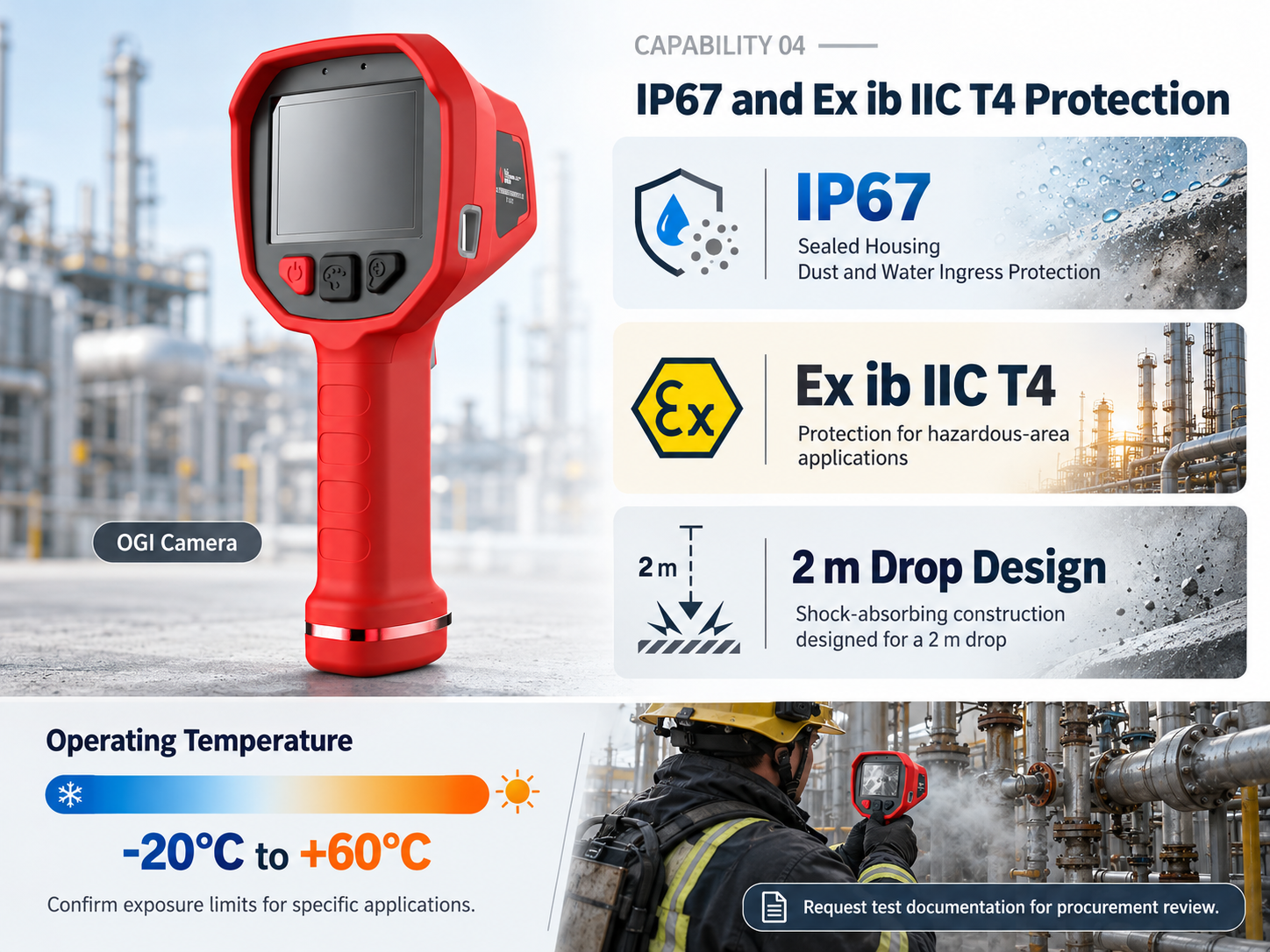 Water-resistance test and rugged housing