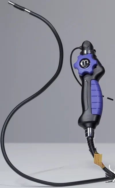 LSJ-C-E snake-eye flexible inspection probe with articulating handle for 8mm and 6mm camera access into tiny voids