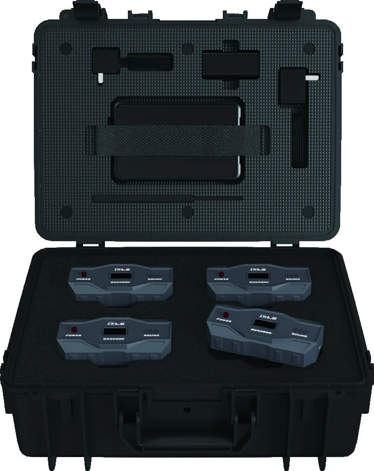 LSJ-ARD four-in-one array radar life detector kit packed in waterproof rugged carrying case with custom foam