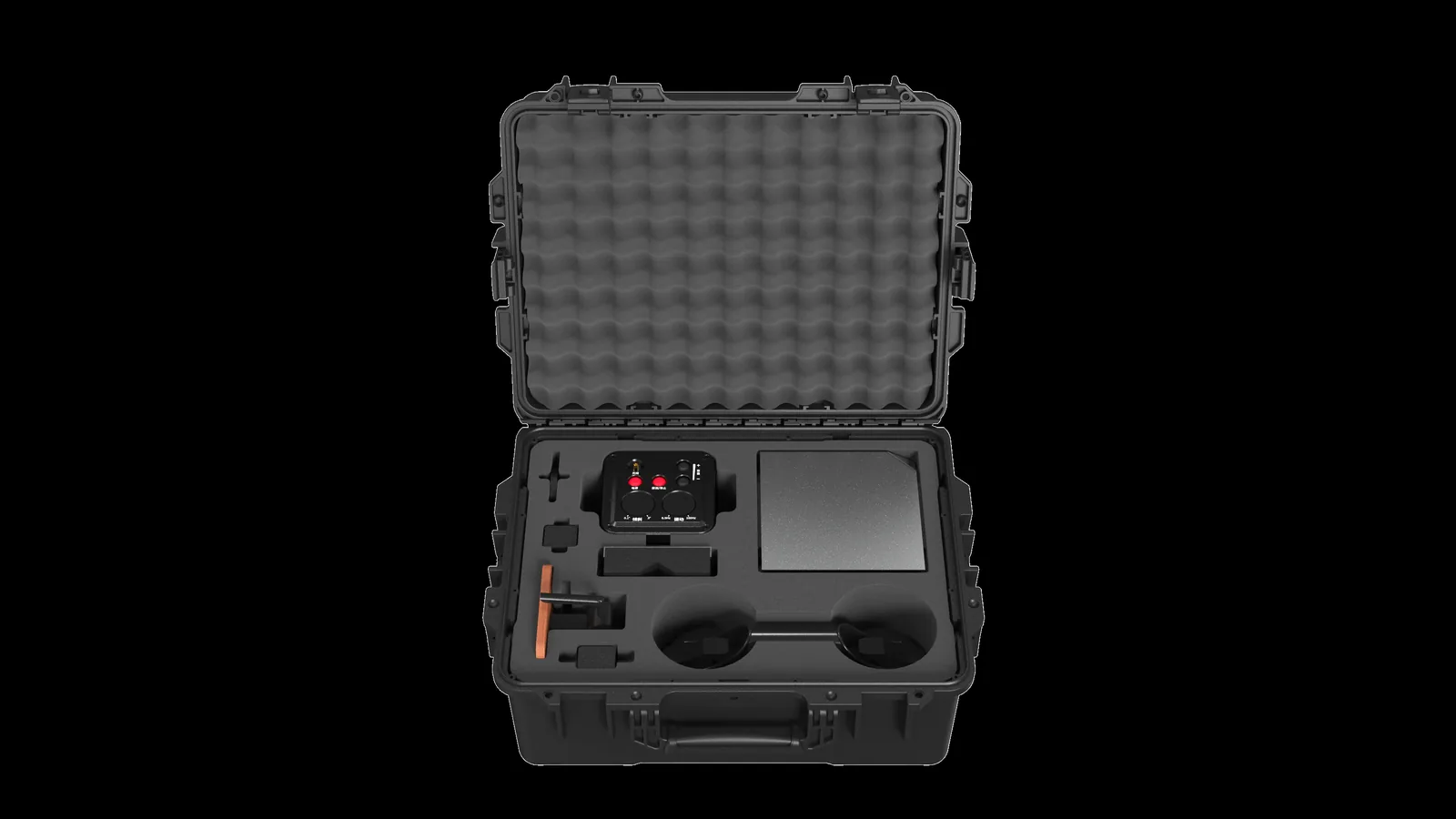 LSJ LS-D01 wireless structural stability monitoring kit in rugged protective carry case with tablet terminal