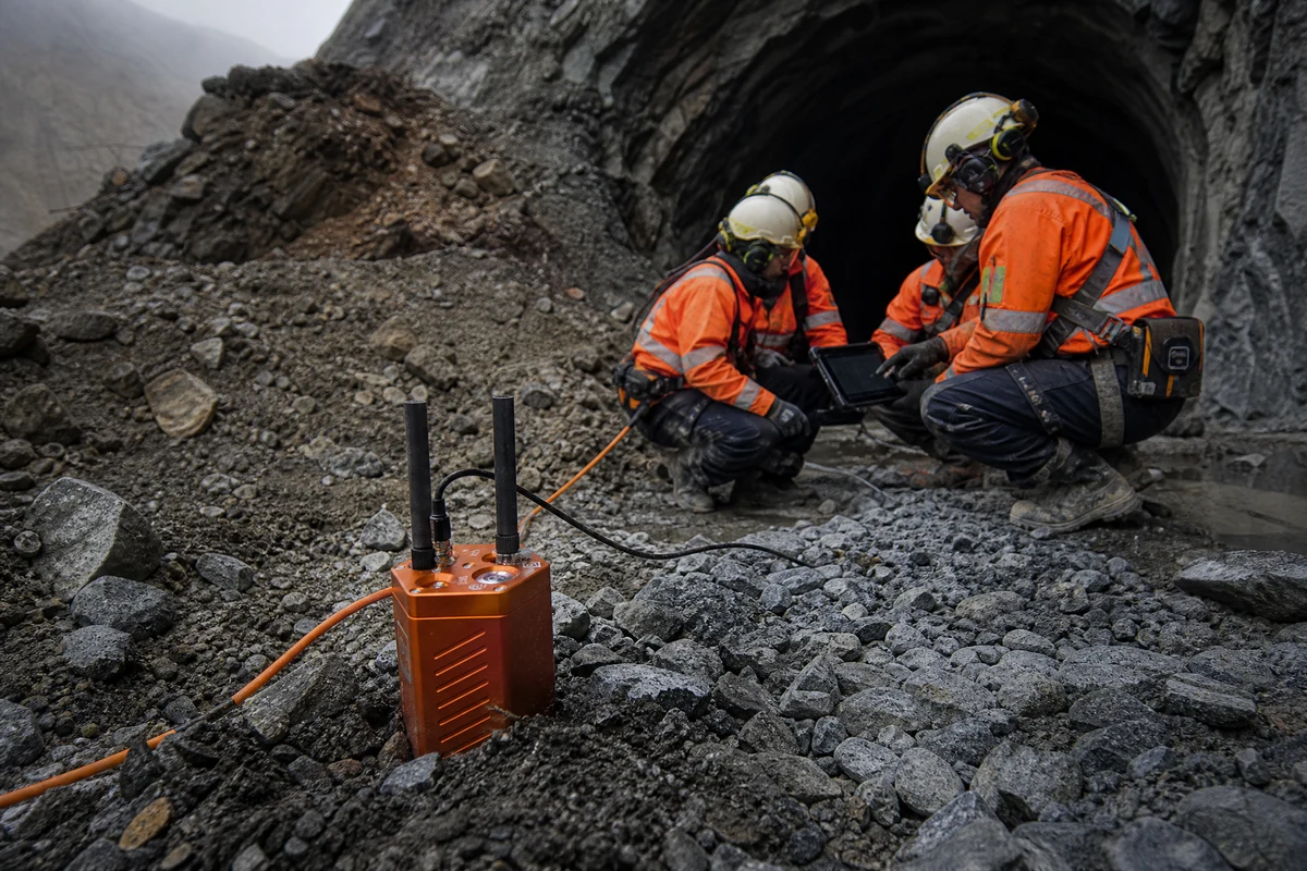 Field deployment and search exercise on rock and rubble slope