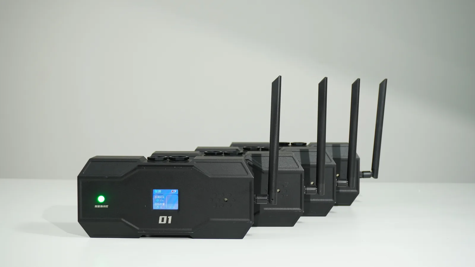 Four cascaded LSJ-ARD radar nodes with antennas deployed as one wireless search and rescue array