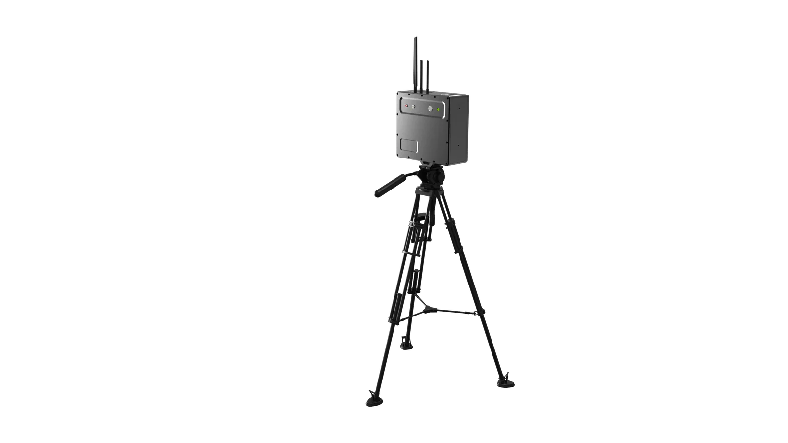 Rear view of the HXDMR-300 radar installed on an adjustable tripod