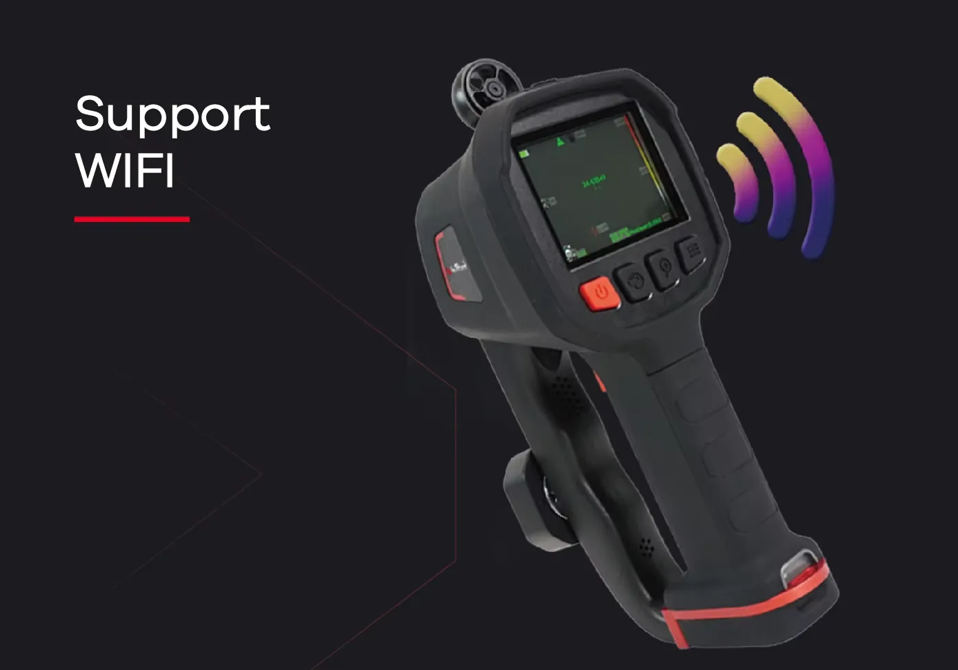 LSJ MF-500 thermal imager transmitting live data over Wi-Fi and 4G to the command center