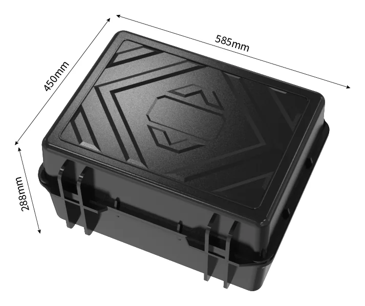 LSJ CAMB-V500 rugged IP67 carry case dimensions 585 by 450 by 288 millimetres