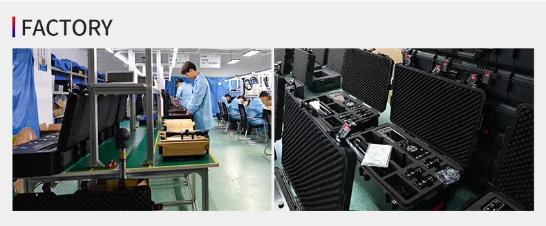 LSJ factory assembly line and quality control of structural monitoring alarm units packed in rugged protective transit cases