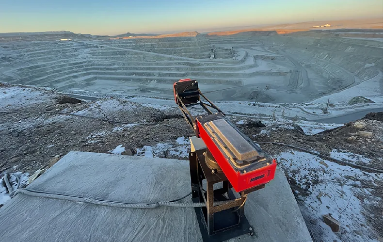HXSAR-5KS radar monitoring an open-pit mine highwall for long-term slope stability