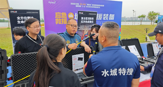 LSJ CAMB-RAD array seismic life detector being demonstrated to visiting rescue personnel at the LSJ booth during Mission of Light 2025