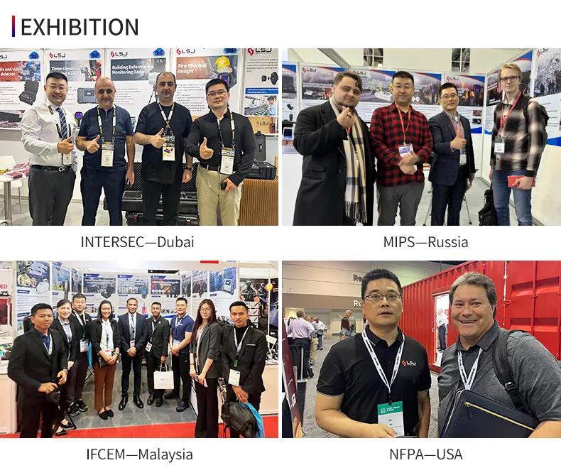 LSJ structural monitoring and rescue technology exhibited at INTERSEC Dubai, MIPS Russia, IFCEM Malaysia and NFPA USA trade shows