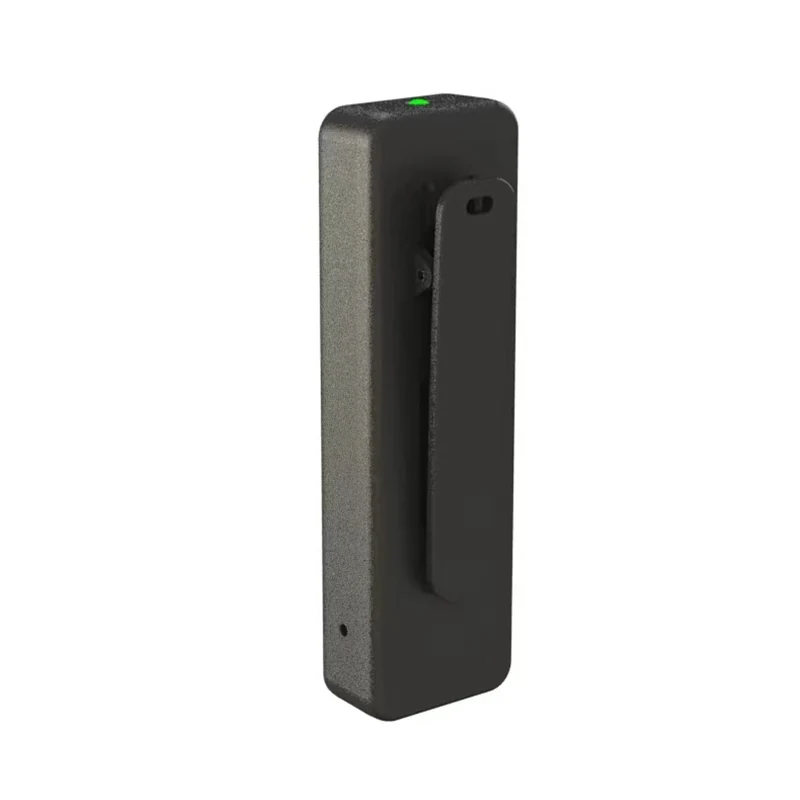 LSJ SEED-RA rear view with integrated clip for belt, vest or pocket mounting