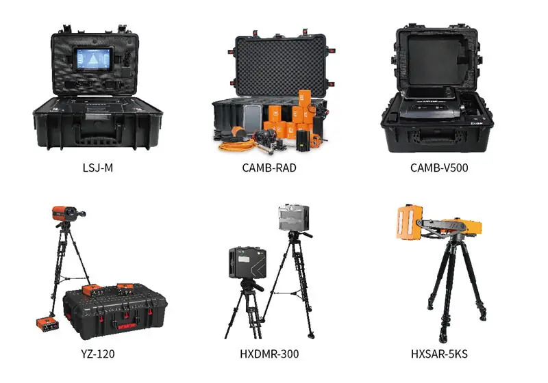 IMG-02 | LSJ USAR Equipment Lineup LSJ Technology USAR equipment lineup shown at INTERSEC Dubai 2025, including the LSJ-M radar life detector, CAMB-RAD seismic locator, CAMB-V500, YZ-120, HXDMR-300 and HXSAR-5KS
