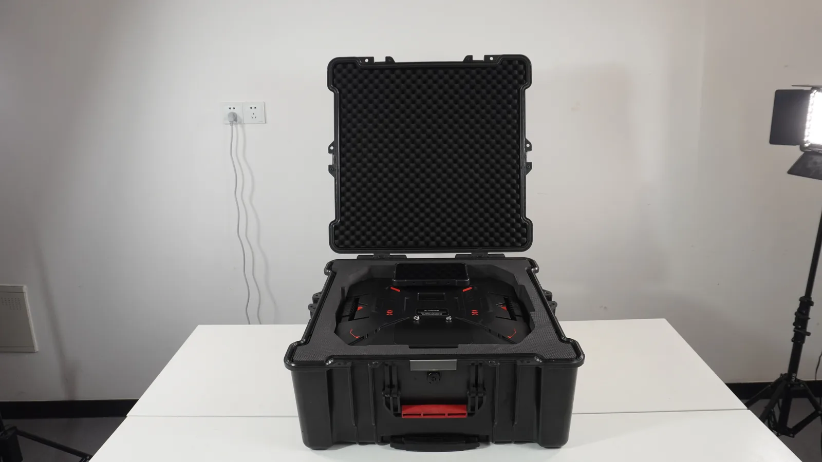 LSJ TWR-III through-wall radar delivered in a waterproof hard-shell transit case with custom protective foam