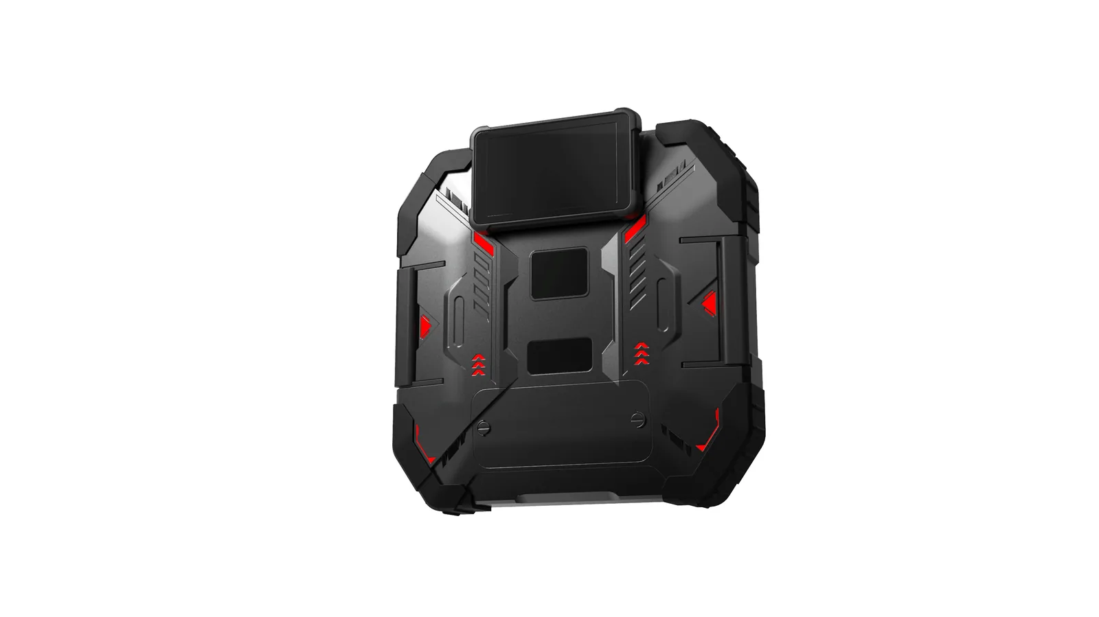 LSJ TWR-III 3D through-wall radar life detector, front view with 8-inch control display and rugged tactical housing