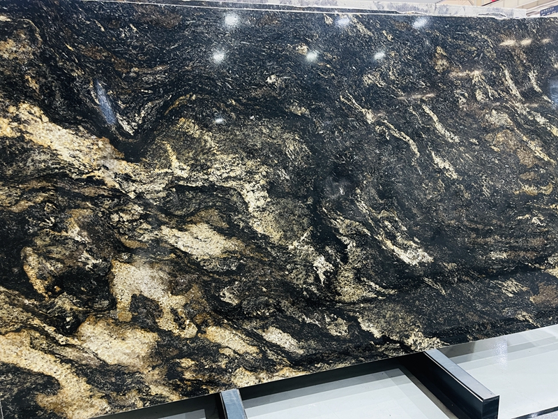 Cosmos Black granite slabs