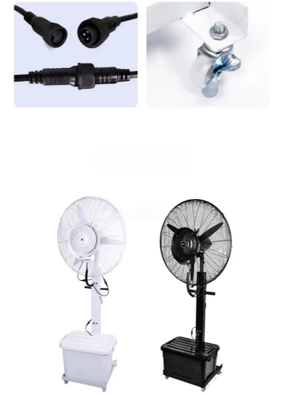 26 30 Inch Industrial Outdoor Electric Stand Floor  Water Spray Ventilador air Coolers Maker Mist Fan Sprayer details