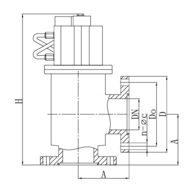 cf flange pneumatically vacuum valves with bellows-5