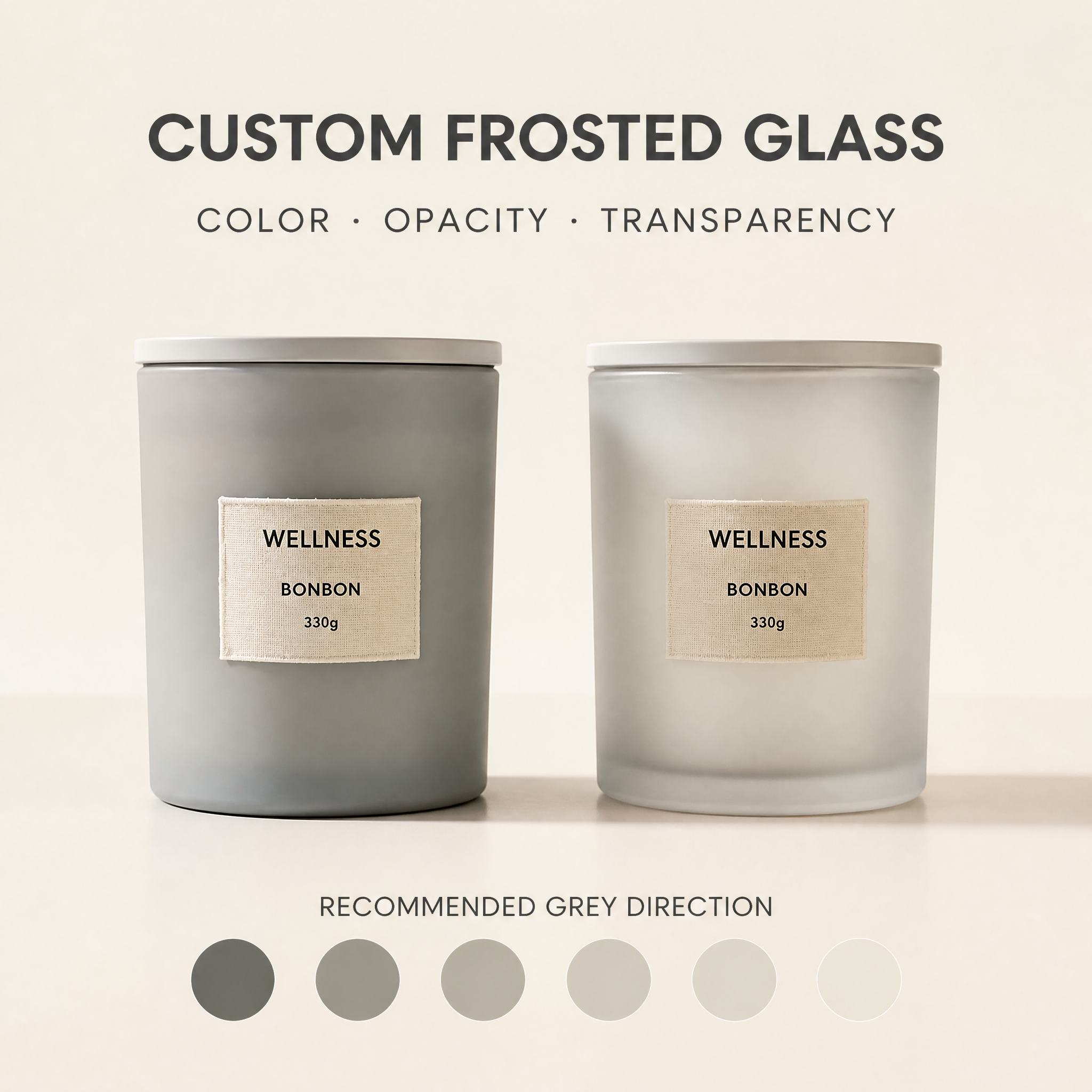 Custom Frosted Glass Scented Candle with Lid | Private Label OEM/ODM Manufacturer