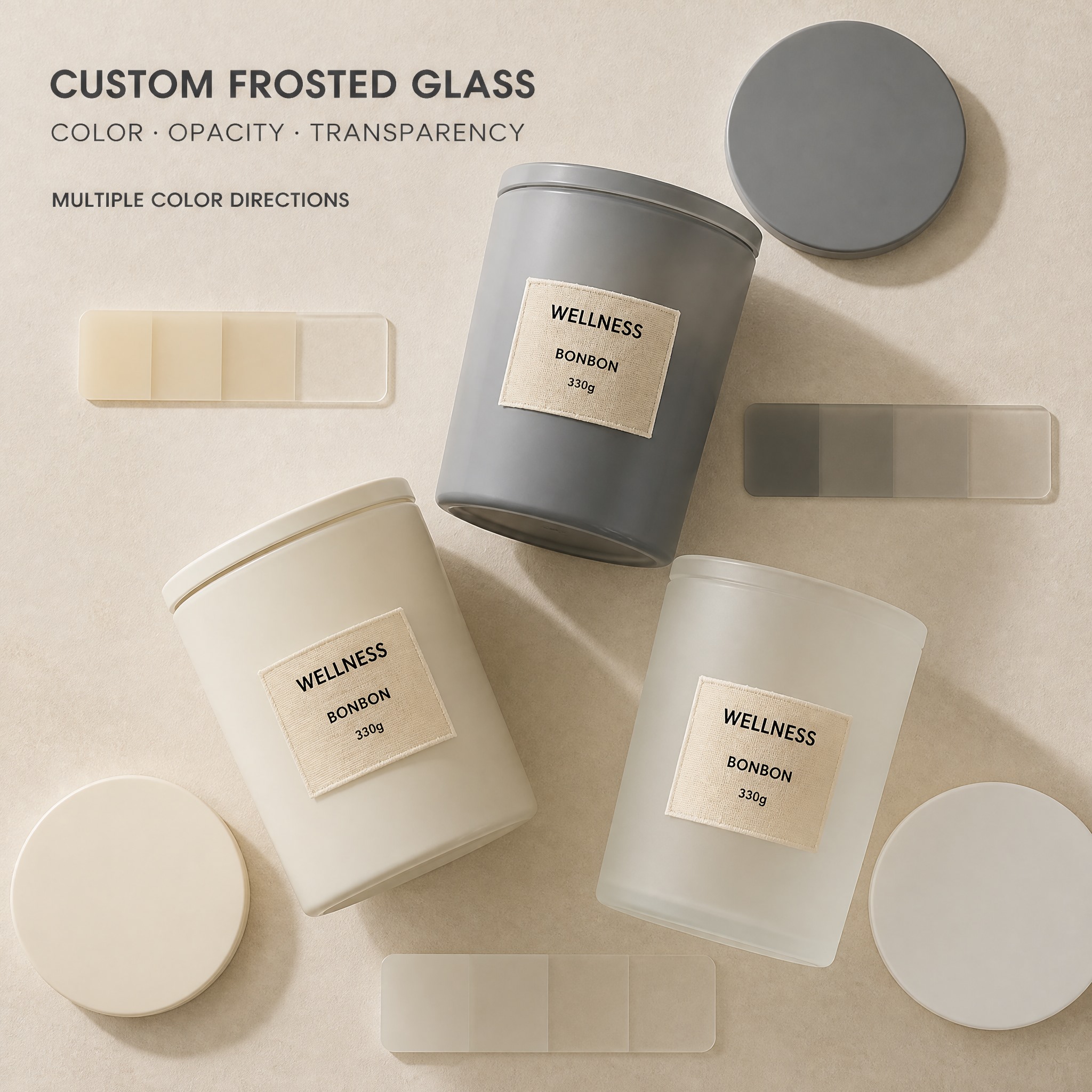 Vela aromática personalizada de cristal esmerilado con tapa | Fabricante OEM/ODM para marcas privadas