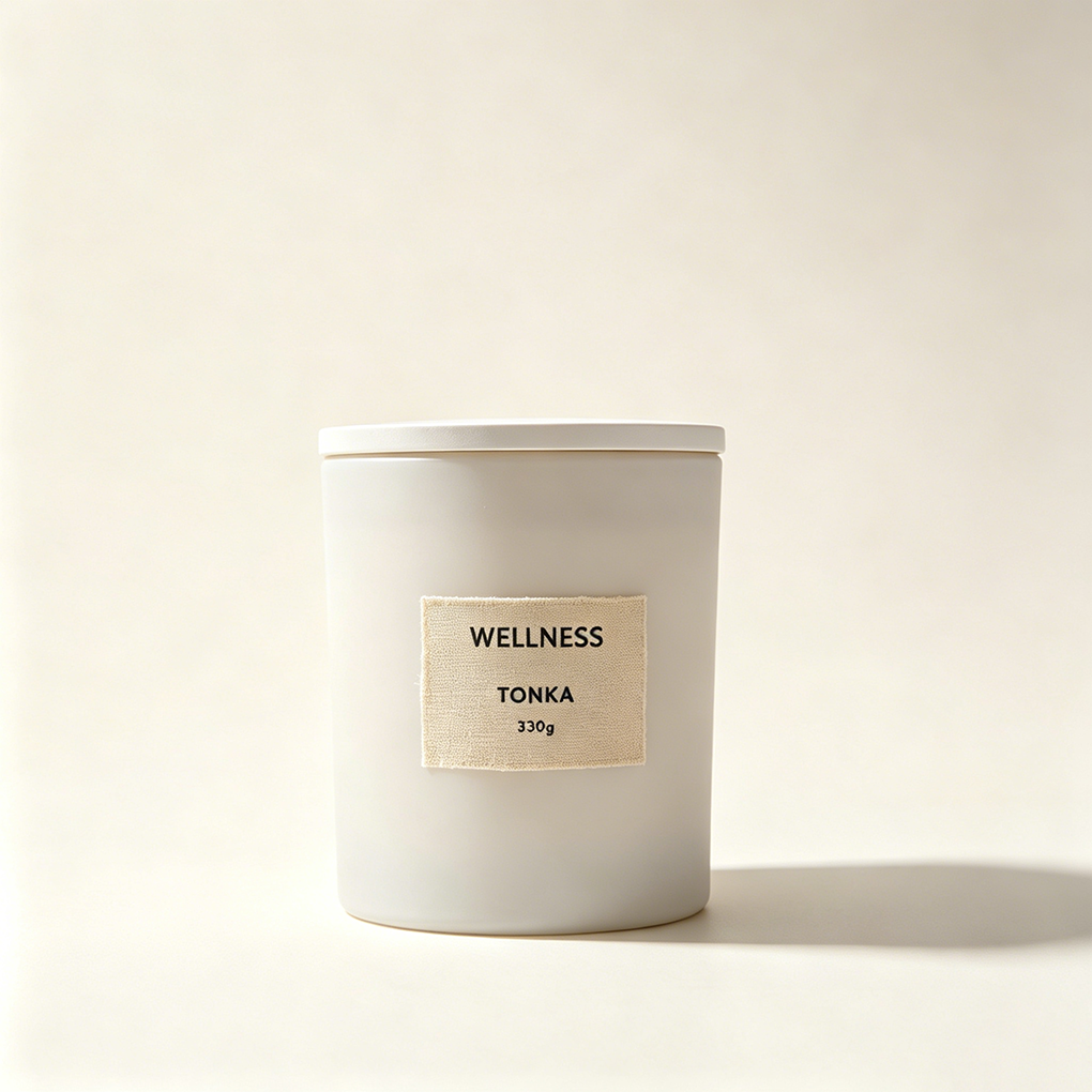 WELLNESS Fragrance Home Decor Manufacturer Custom OEM ODM Eco-friendly Kraft Paper Packaging  Linen Label Scented Soy Wax Candle