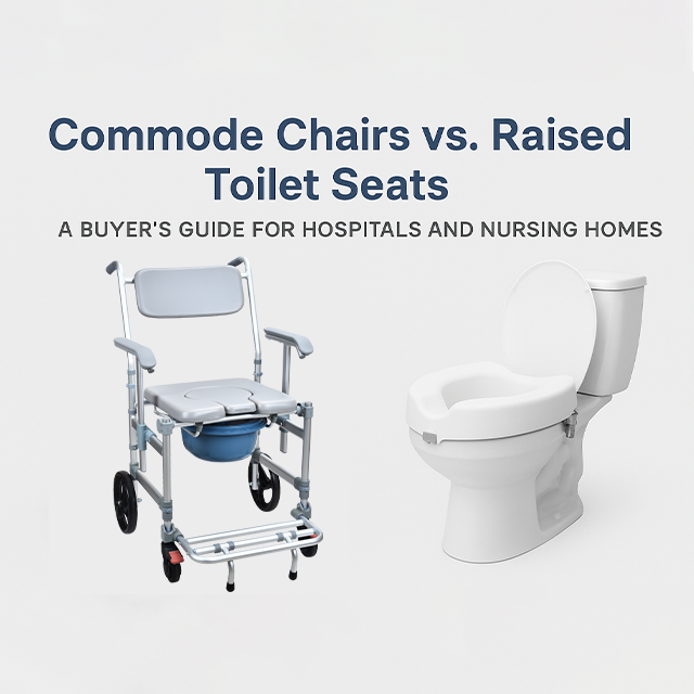 Commode Chairs vs. Raised Toilet Seats: A Buyer’s Guide for Hospitals and Nursing Homes