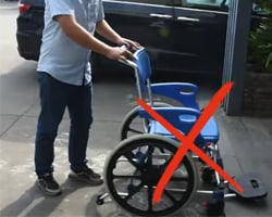 How to Safely Use a KDB Medical Wheeled Commode Chair on Stairs?