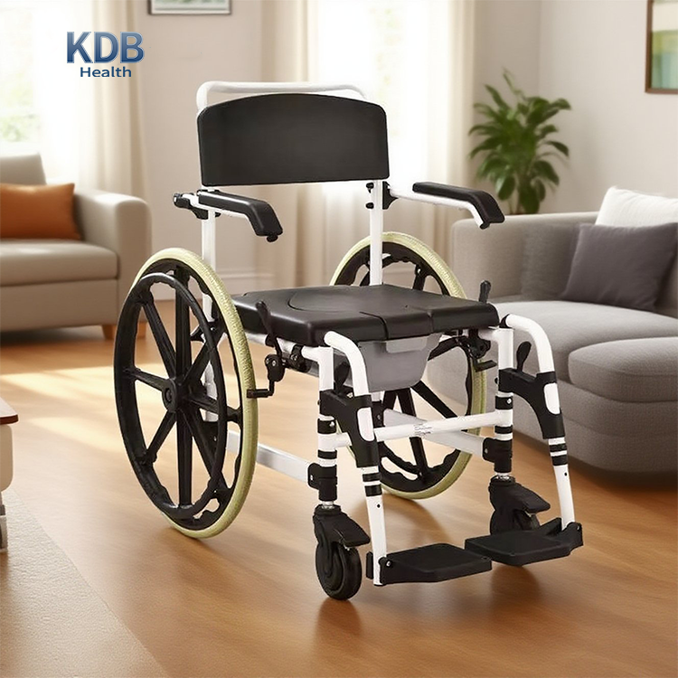 Aluminum Shower Commode Chair with 22