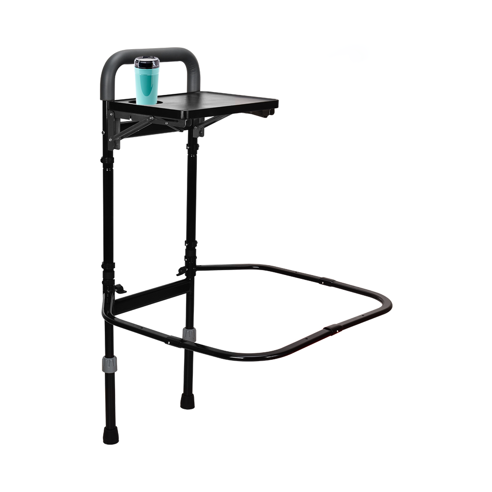 Bedside Rail with Folding Tray and Night Light