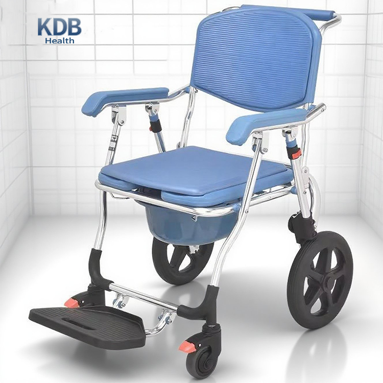  Commode Chair with 12-Inch Rear Wheels