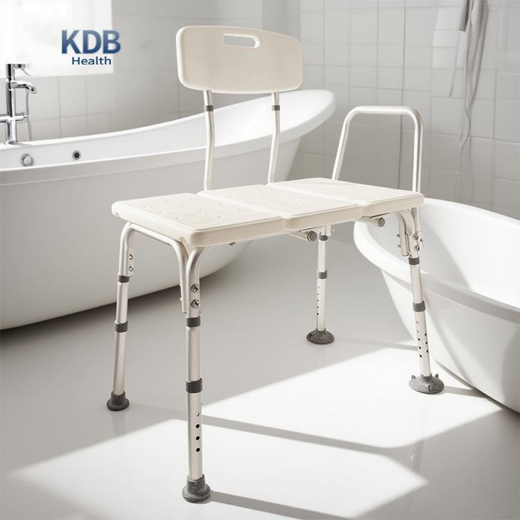 Foldable Shower Chair with Extended Seat Panel