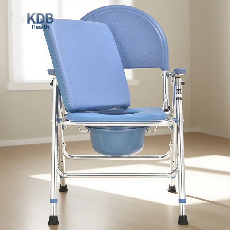 Foldable Commode Chair with PE Seat
