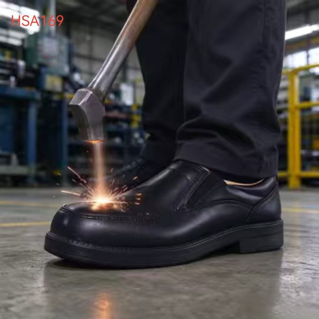 XYM,Kenya Like Anti-acid&alkali PU Injection Sole Hua Singh Manager Safety Shoes Factory Supervision Pull-on style Supervisor Work Shoes With Steel Toe HSA169
