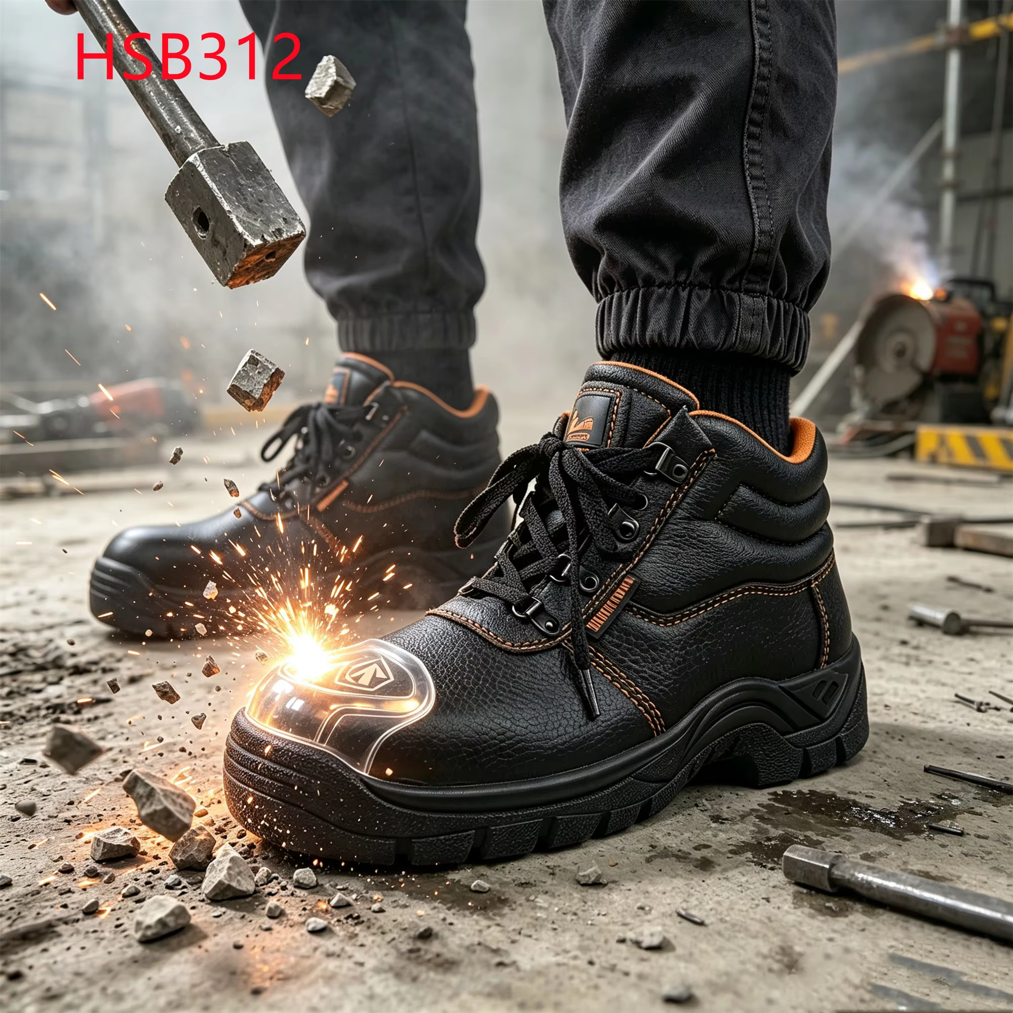 LXG,Iron Foundry Rock Bottom Price Hua Singh Safety Shoes Shipyard Anti-acid&alkali Stitching Rubber Sole PPE Labor Boots HSB312