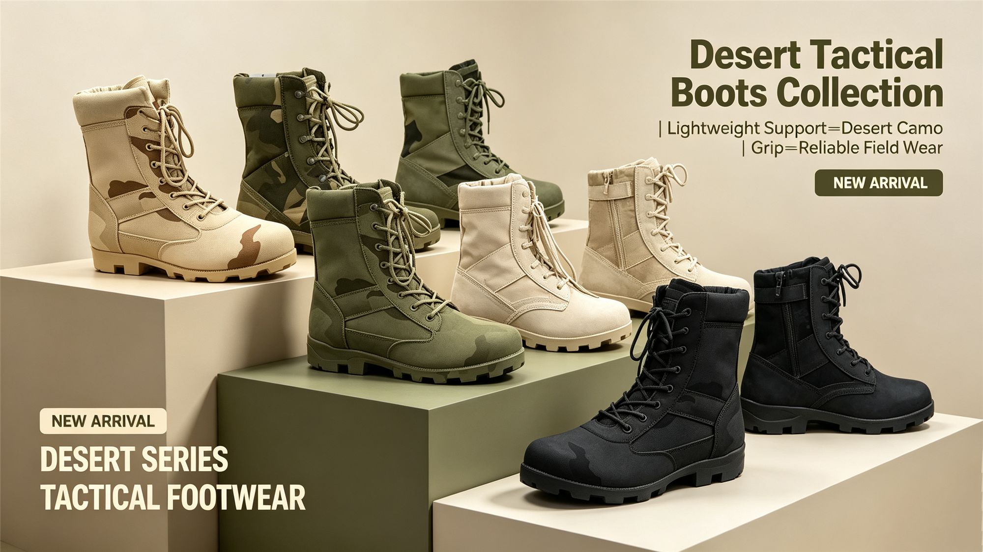 Diverse Desert Camo Tactical Boots for Law‑Enforcement & Field Operations