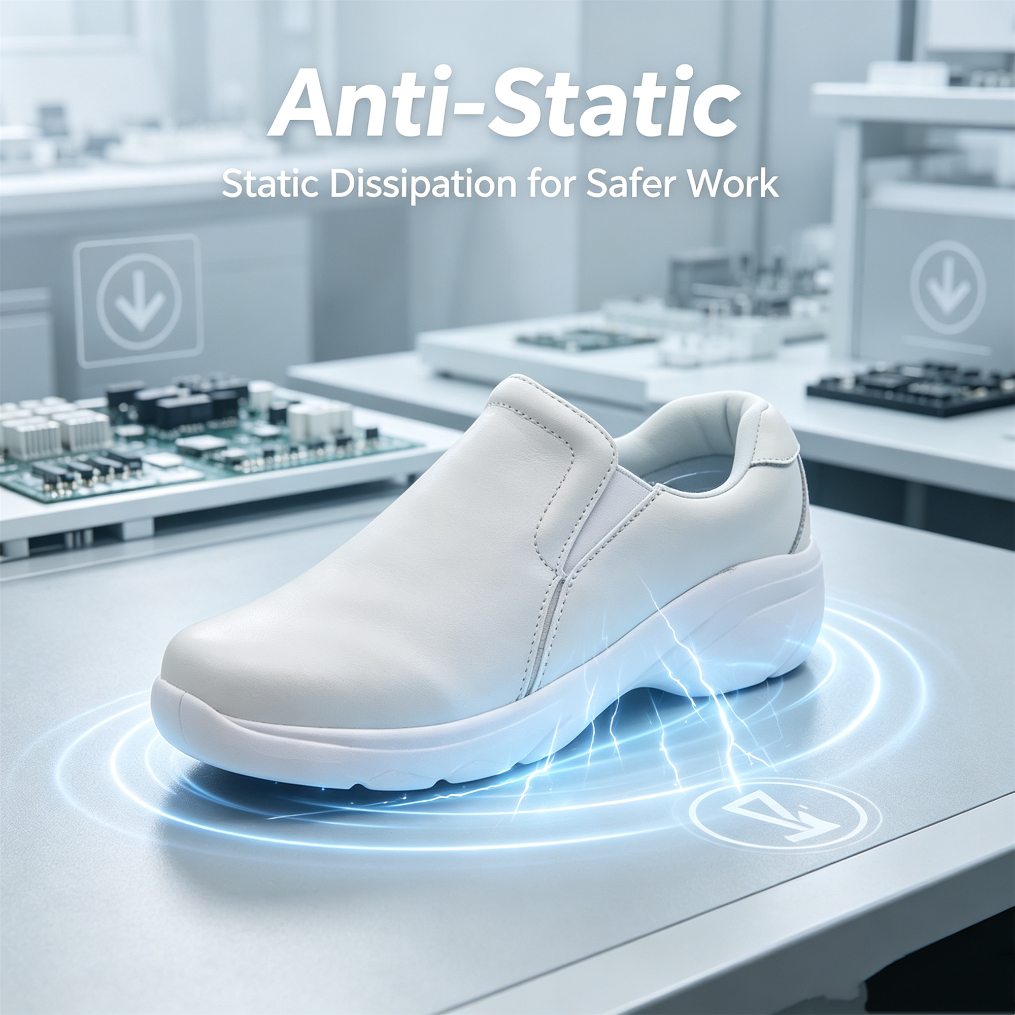 White Safety Shoes/Clogs | Ideal for Hospital, Laboratory & Food Industry Workplaces