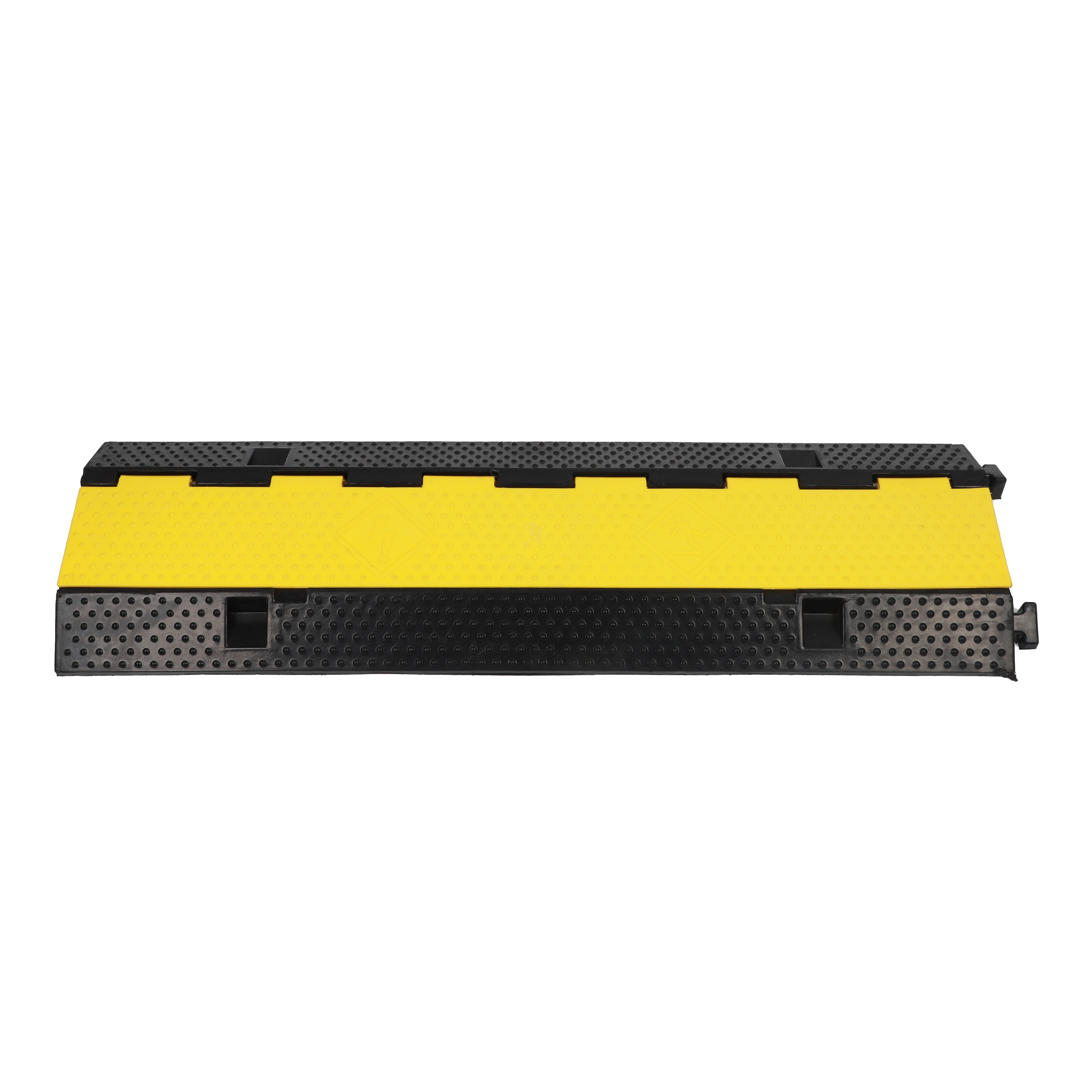 Heavy-Duty 3-Channel Rubber & PVC Cable Protector | Industrial-Grade Traffic Safety Ramp Factory Direct-3XC02