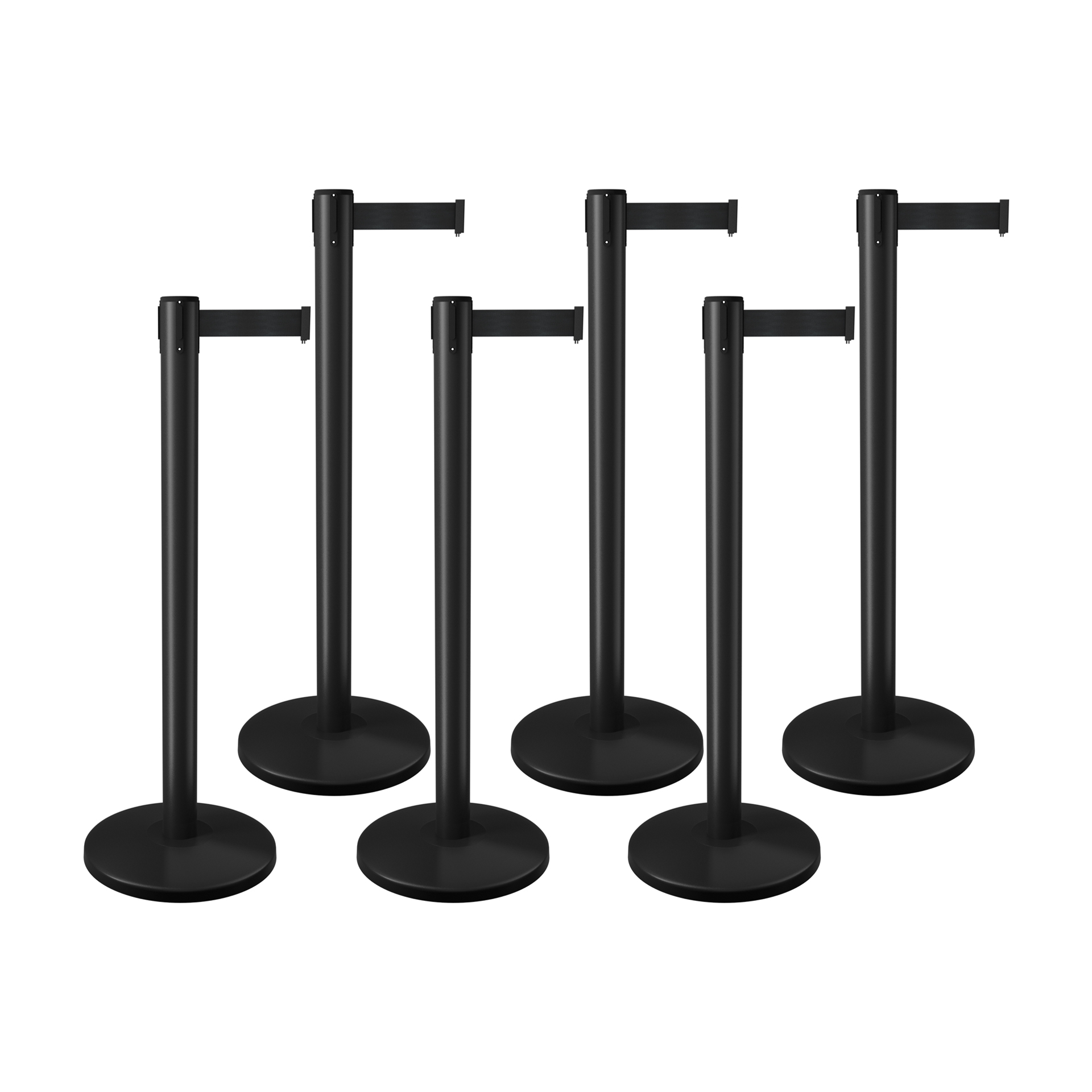 Pack of 6 Black Retractable Belt Barriers.jpg