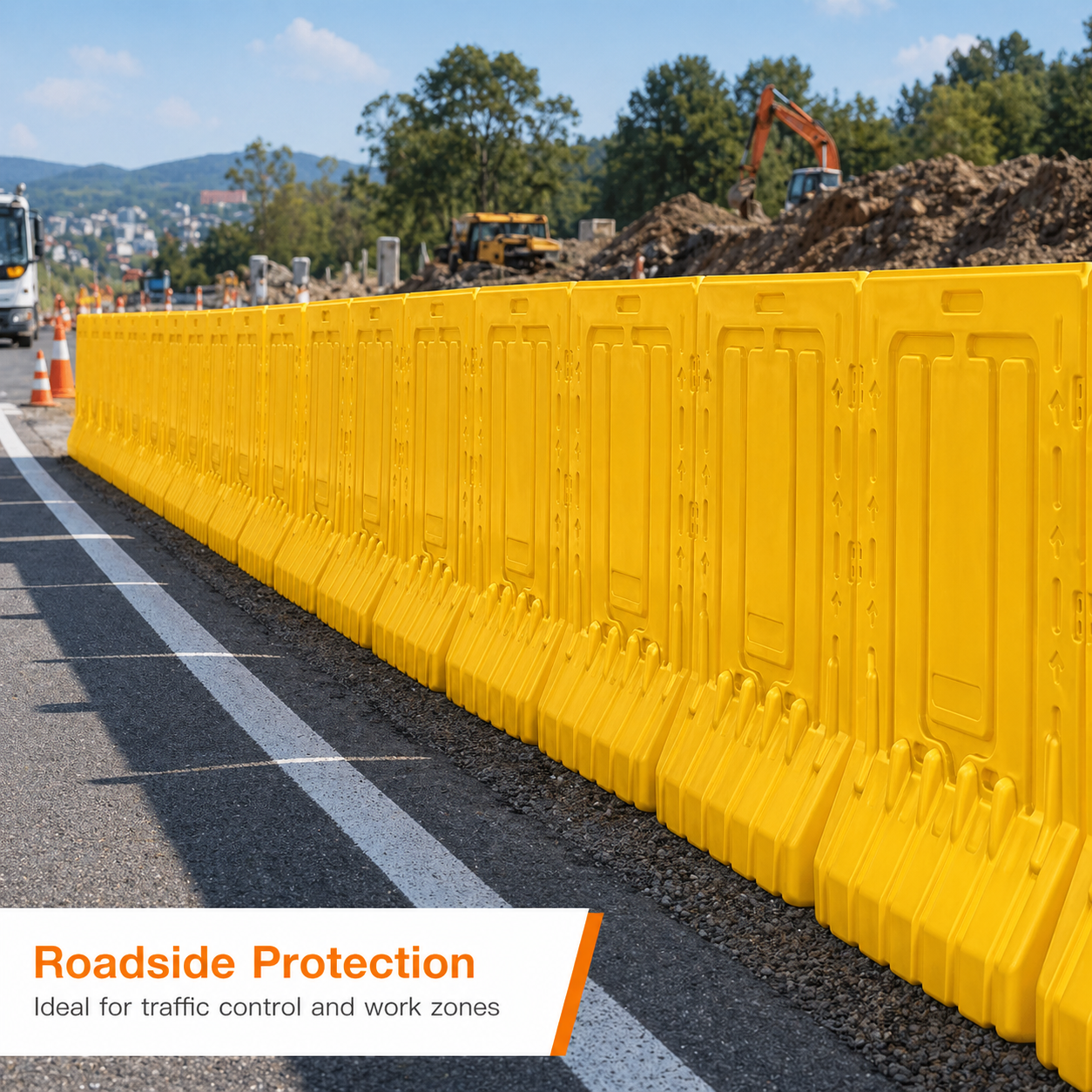 Heavy-Duty PE Traffic Safety Sign Board - 1.8m Portable Foldable A-Frame Warning Barrier for Construction and Road Safety-WB11-WB12