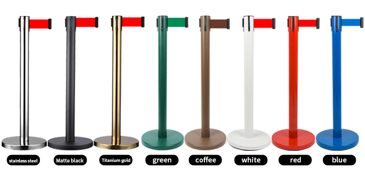 Professional Heavy-Duty Retractable Belt Stanchion for Commercial Crowd Control and Queue Management-1-meter comprehensive style