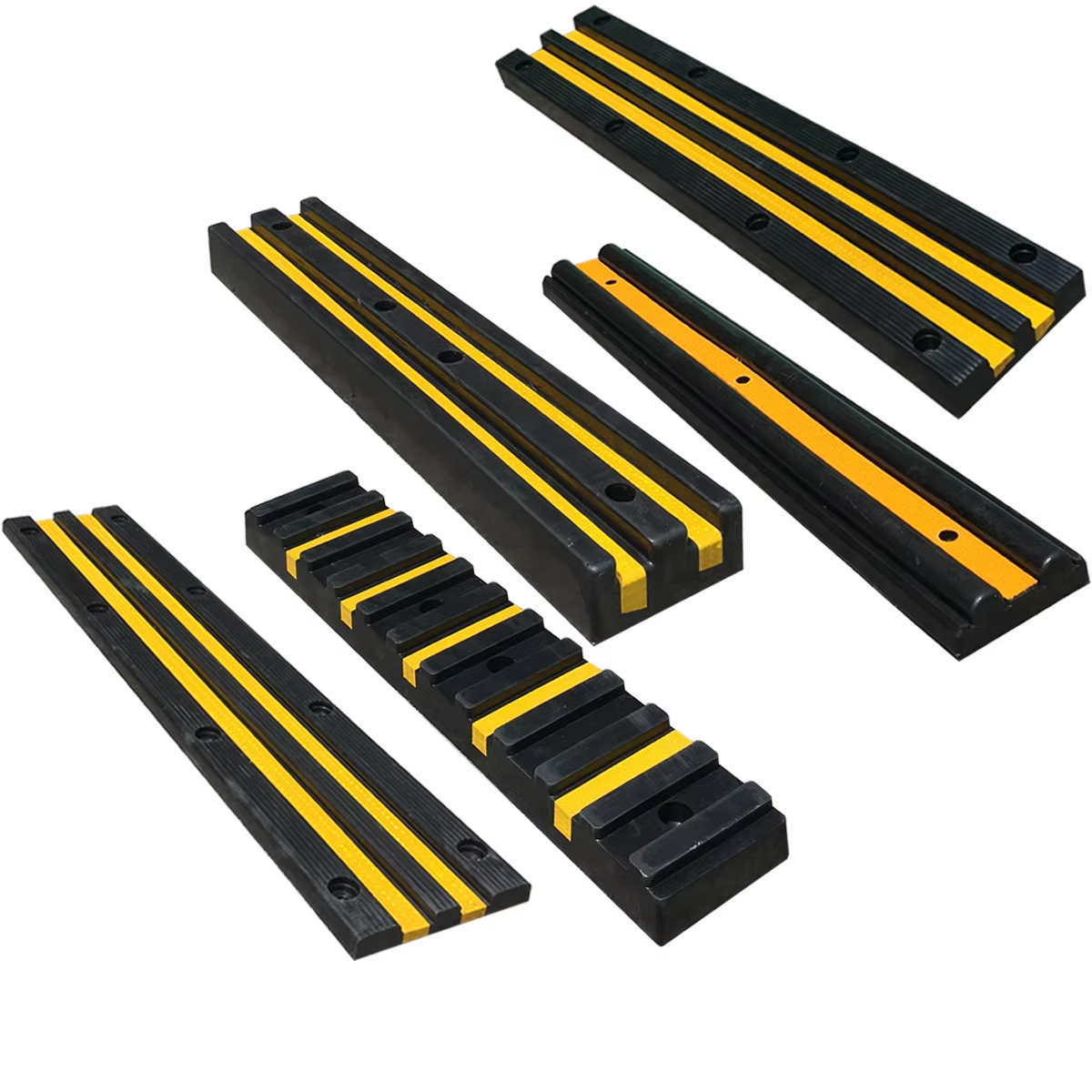Rubber Bumper Strips Factory Wholesale: Custom Width, Length & Yellow Warning Stripes