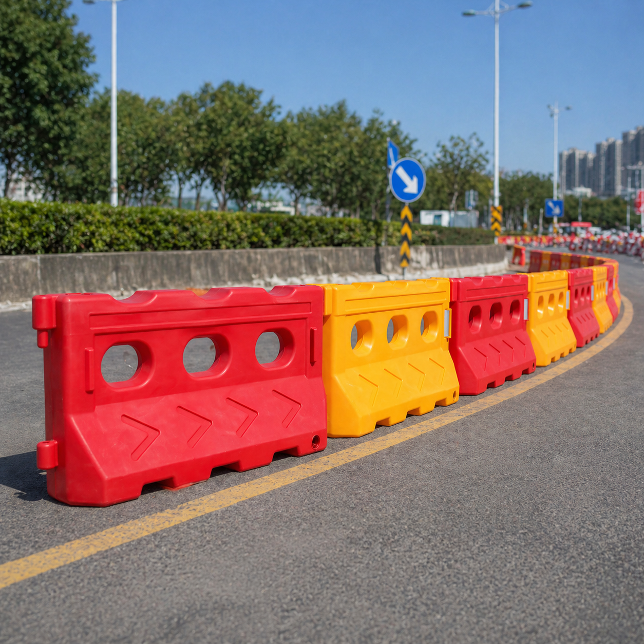 Barreira de Segurança Expansível Portátil – Cerca de Tráfego Dobrável Durável em PVC para Controle de Multidões e Isolamento de Áreas – WB05-WB06