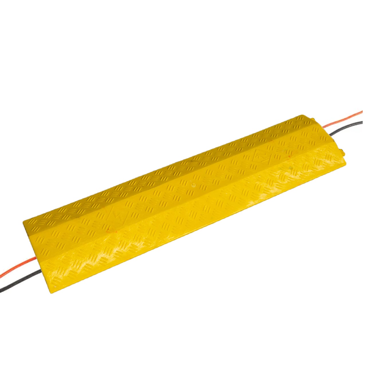 High-Visibility 1-Channel PVC Cable Protector Ramp for Commercial and Industrial Wire Management-1XC05
