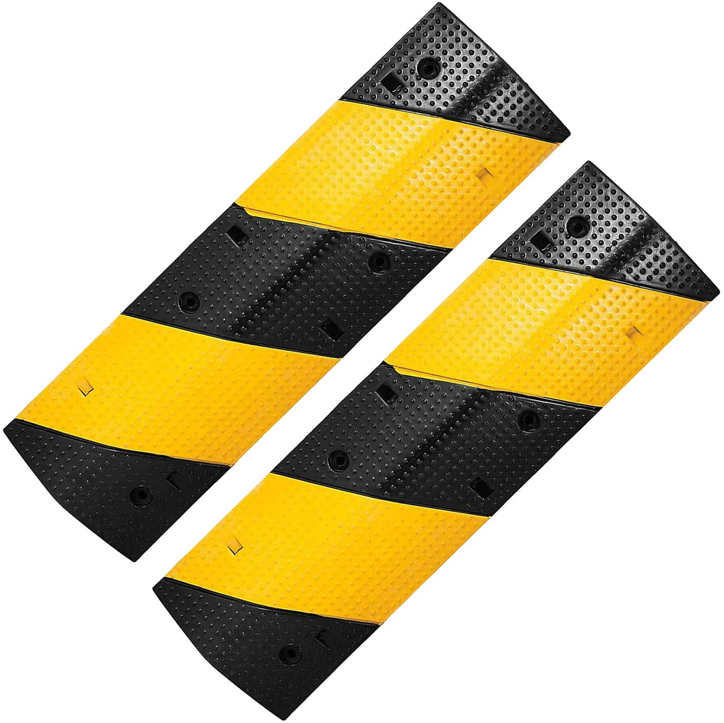 Lombada de Borracha Robusta com Canais Integrados Duplos para Proteção de Cabos – Rampa Industrial de Segurança Viária – 100SB35