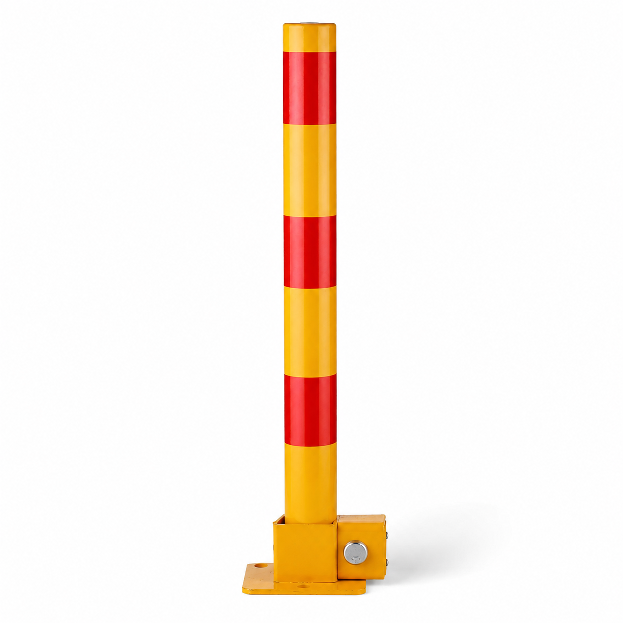 Wholesale Heavy-Duty Steel Fold-Down Parking Bollard | 700mm Lockable Safety Post-PLA03