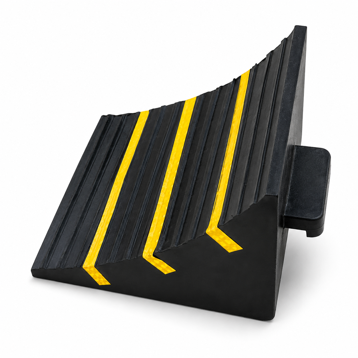 Industrial Grade Rubber Truck Wheel Chock | High-Visibility Safety Trailer Chock Block Factory Direct-SW-WC13